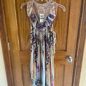 NWT xl beautiful dress beige purple